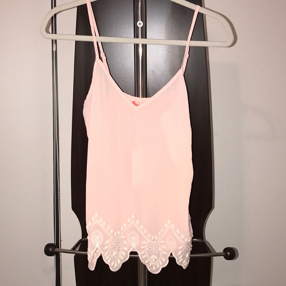 Light pink, sheer top